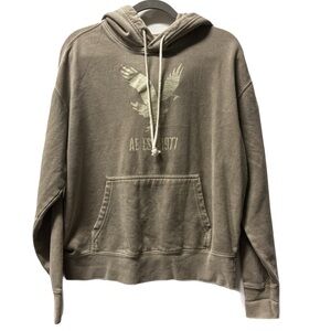 American Eagle Outfitters Men’s Tan Relaxed Fit Hoodie Size Small